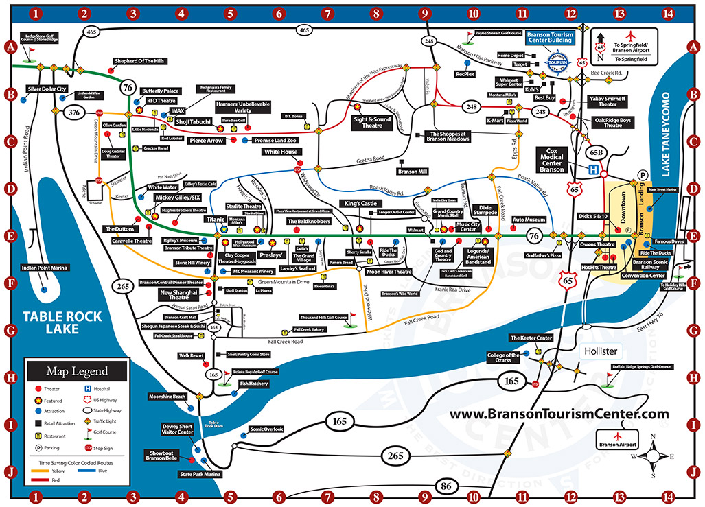 Branson Map Of Attractions Calendar 2025