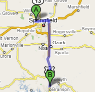 Springfield-Branson National Airport to Branson, Missouri