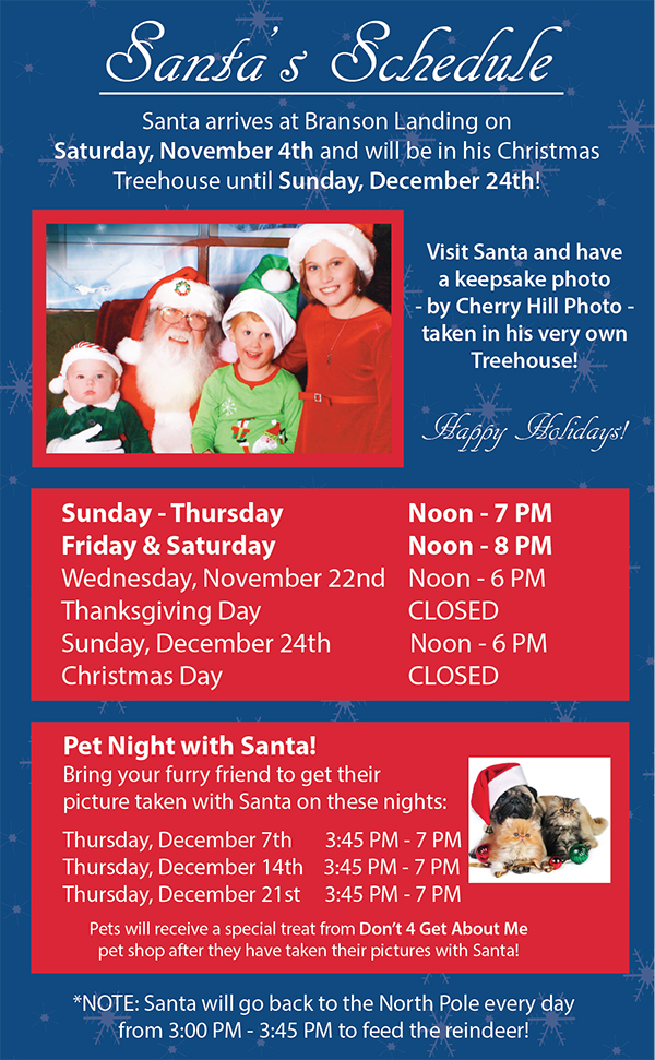 Santa Schedule